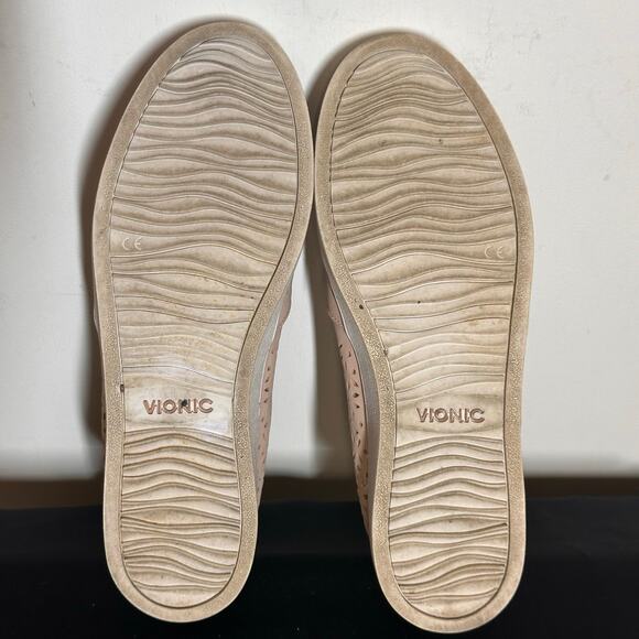 Vionic Splendid Midi Pink Perforated Slip On Sneakers Concealed Ortho Arch Sz 9 - Picture 7 of 9
